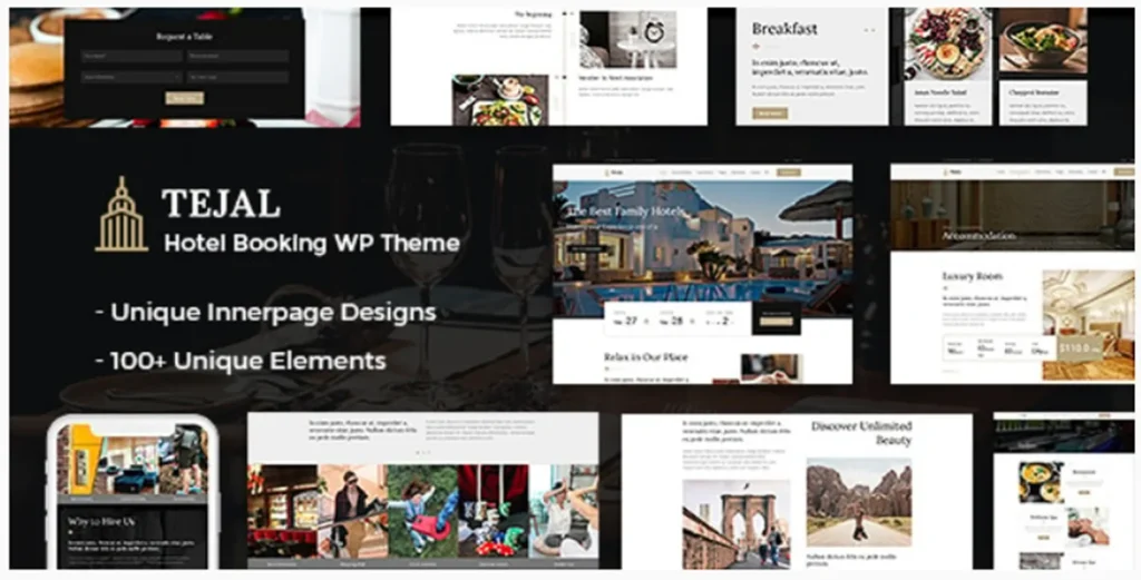 Tejal – WordPress Hotel Booking Theme