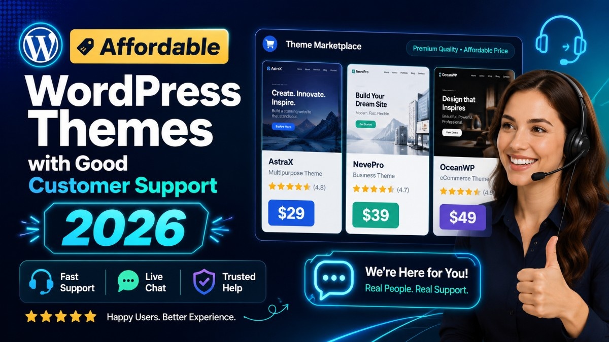Affordable WordPress Themes with Good Customer Support in 2026